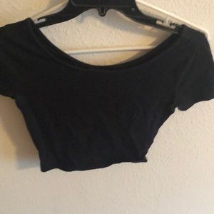 Black crop top